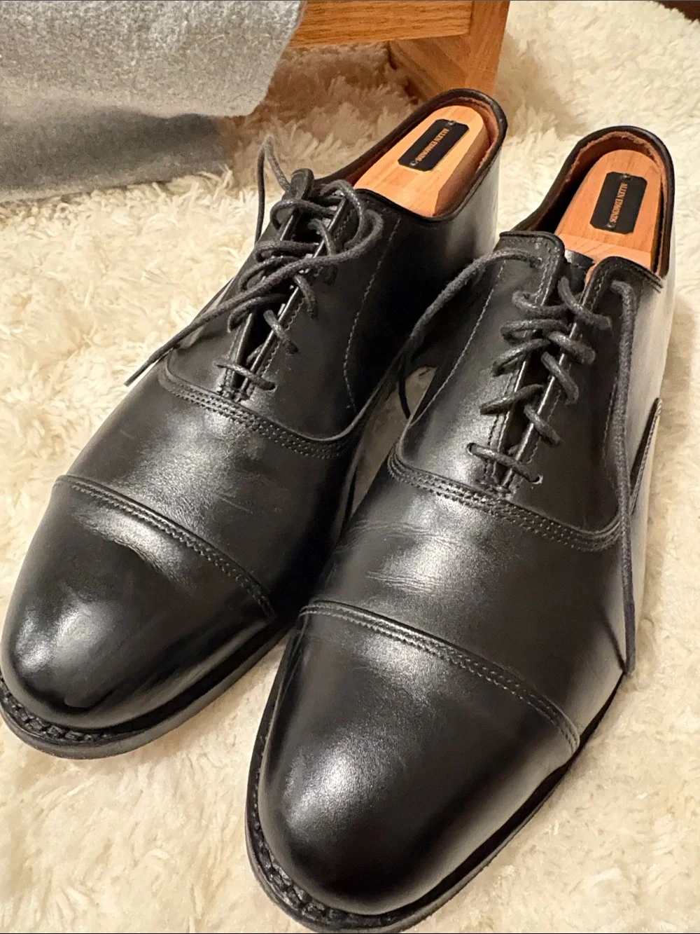 Allen Edmonds Park Avenue Black Calf Leather, Size 9D